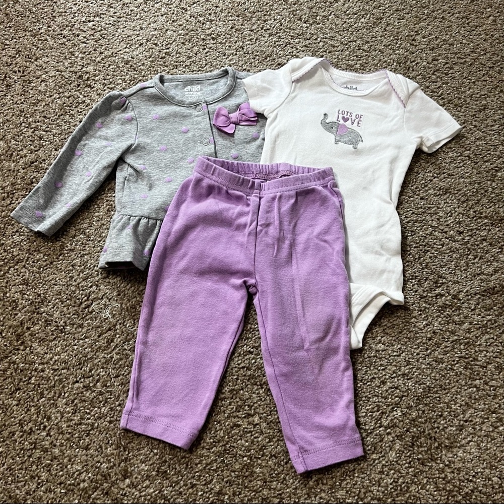 NWOT carters purple outfit